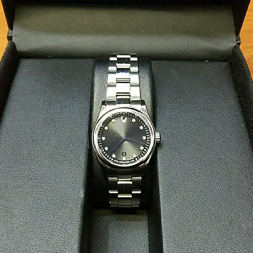 Womens Movado Sportivo SS Diamond Dial watch